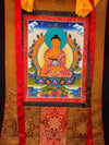 Shakyamuni Buddha Thangka - Silk Framed - Art Of Tibet