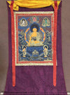 Shakyamuni Buddha Thangka - Silk Framed - Art Of Tibet