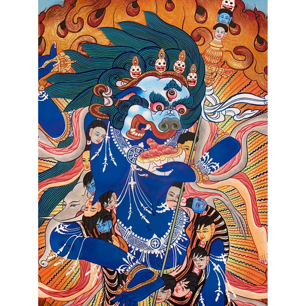 Simhamukha Thangka - Art Of Tibet
