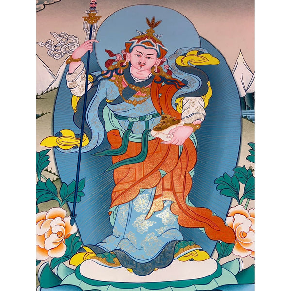Standing Guru Rinpoche Padmasambhava Thangka - Art Of Tibet