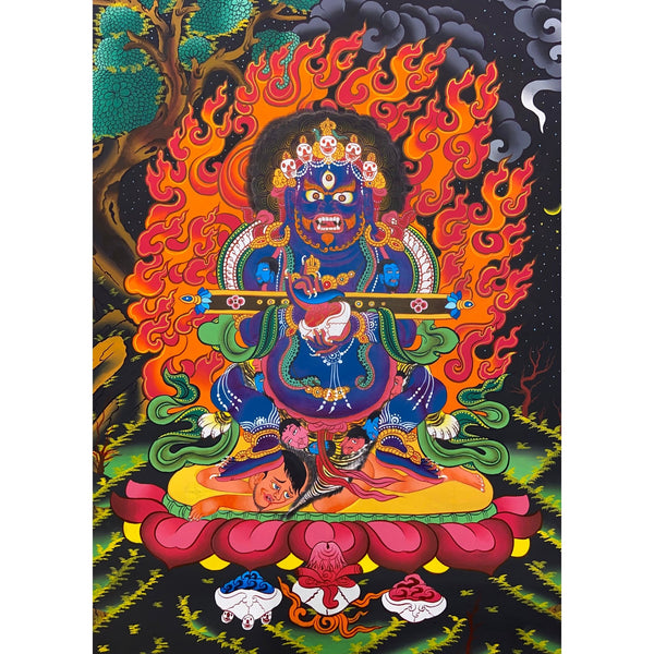 Two Arm Mahakala Thangka - Art Of Tibet