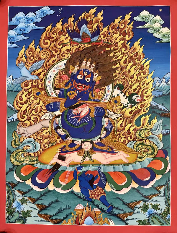 Two Arm Mahakala Thangka - Art Of Tibet