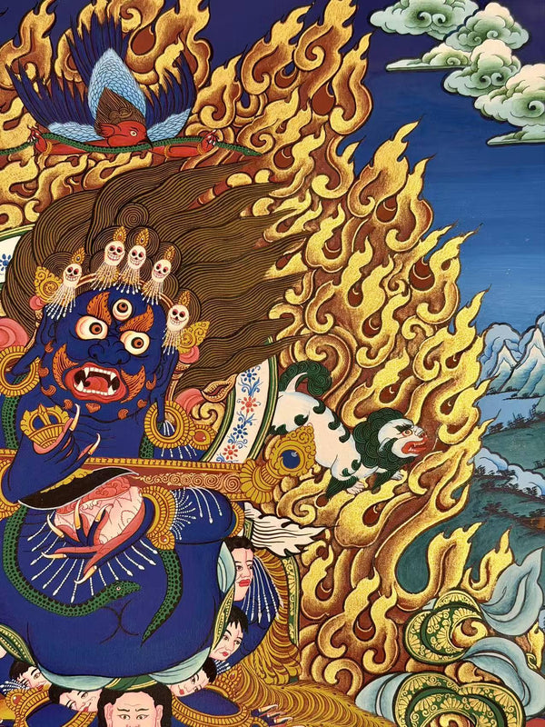 Two Arm Mahakala Thangka - Art Of Tibet
