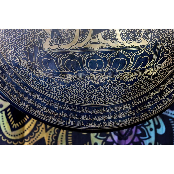 Tibetan Om Mantra Buddha Carving Gong