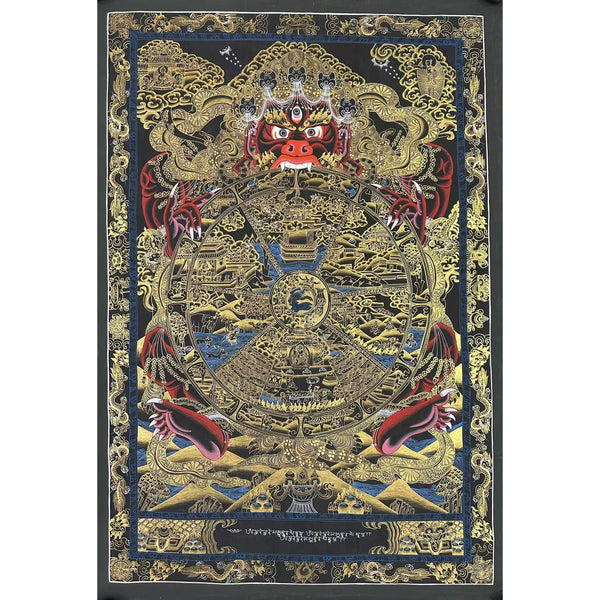 Wheel Of Life Masterpiece Large Thangka - Art Of Tibet
