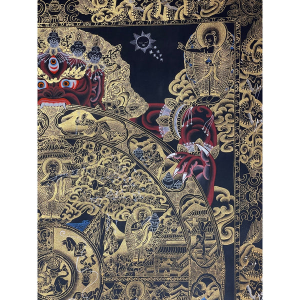 Wheel Of Life Masterpiece Large Thangka - Art Of Tibet