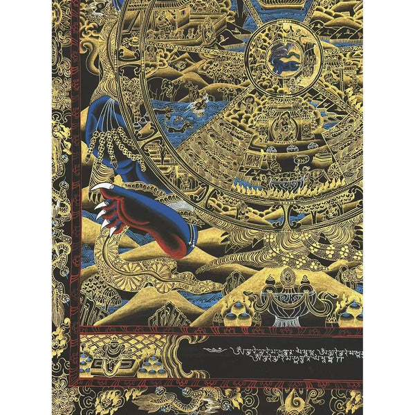 Wheel Of Life Masterpiece Large Thangka - Art Of Tibet