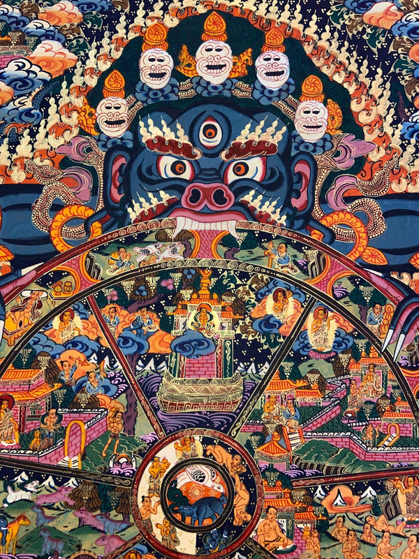 Wheel Of Life Masterpiece Thangka - Art Of Tibet