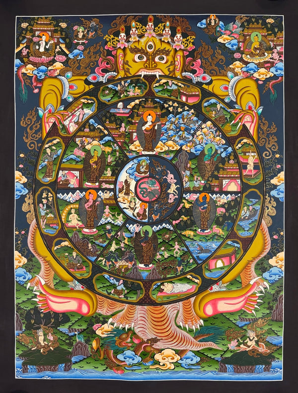 Wheel Of Life Masterpiece Thangka - Art Of Tibet