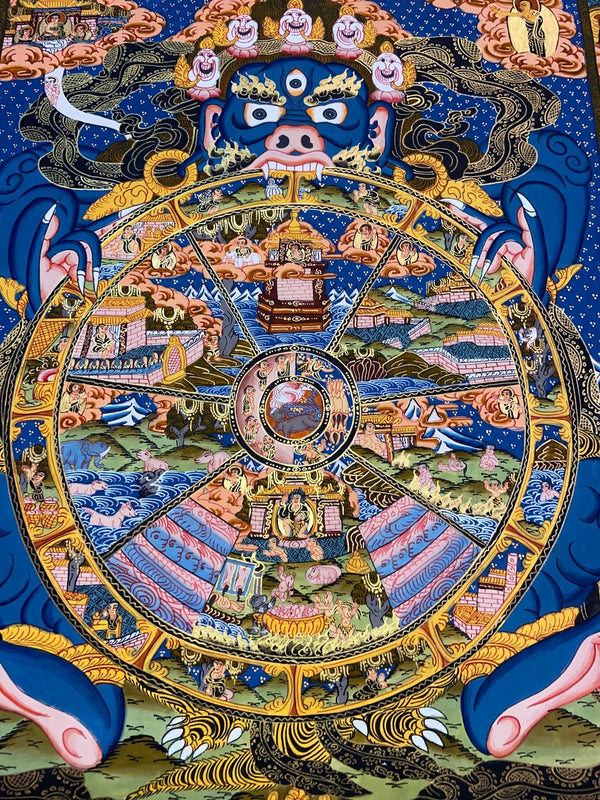 Wheel Of Life Masterpiece Thangka - Art Of Tibet