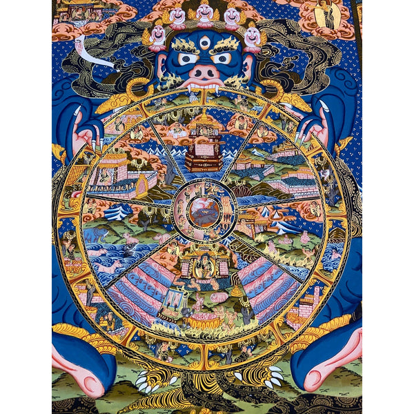 Wheel Of Life Masterpiece Thangka - Art Of Tibet