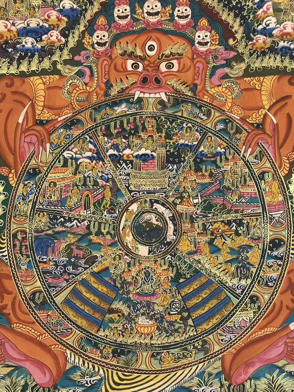 Wheel Of Life Masterpiece Thangka - Art Of Tibet