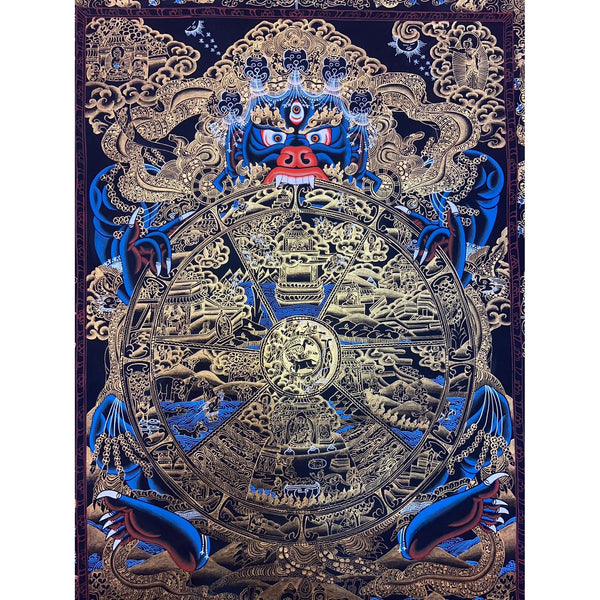 Wheel Of Life Masterpiece Thangka - Art Of Tibet