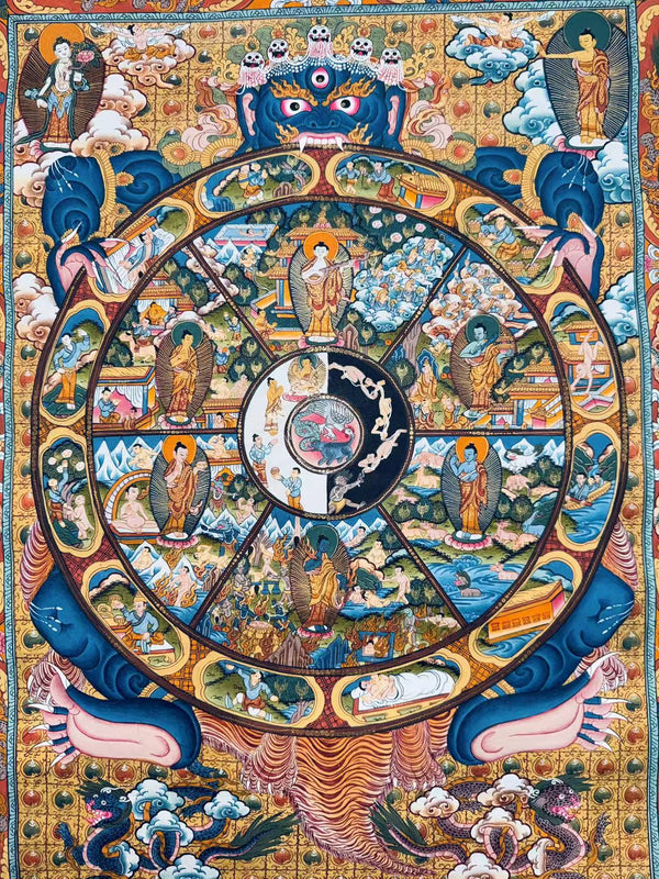 Wheel Of Life Masterpiece Thangka - Art Of Tibet
