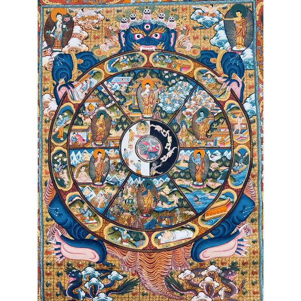 Wheel Of Life Masterpiece Thangka - Art Of Tibet