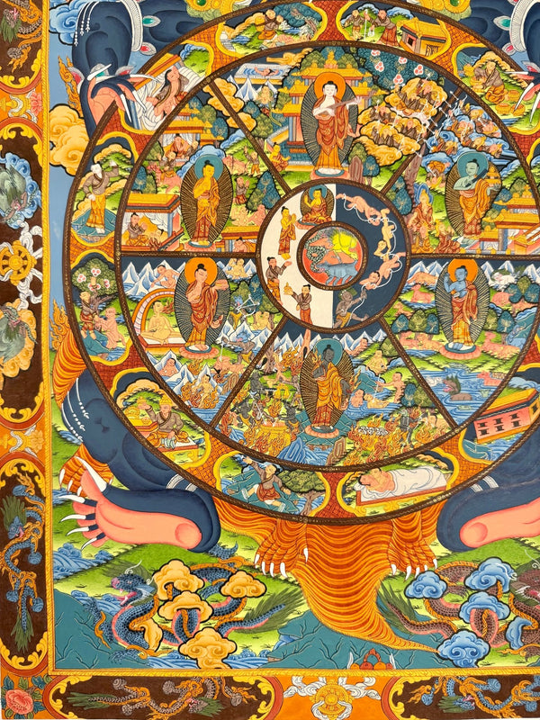 Wheel Of Life Masterpiece Thangka - Art Of Tibet