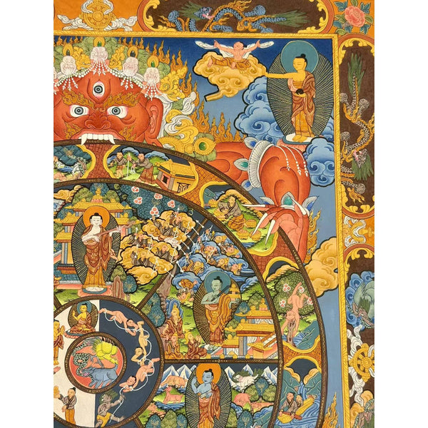 Wheel Of Life Masterpiece Thangka - Art Of Tibet