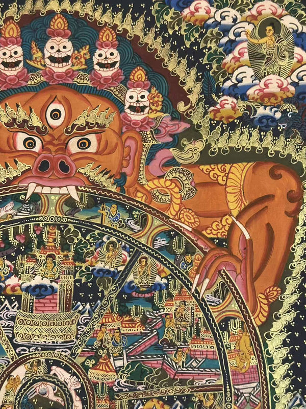 Wheel Of Life Masterpiece Thangka - Art Of Tibet