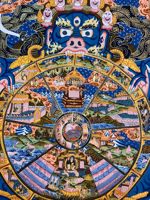 Wheel Of Life Masterpiece Thangka - Art Of Tibet