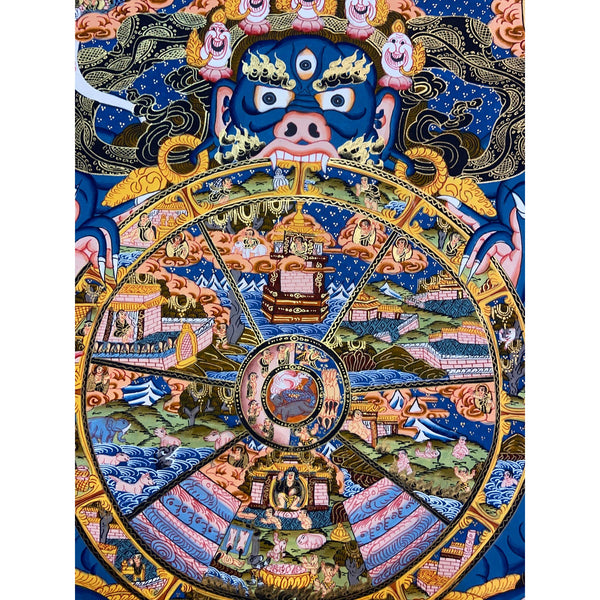 Wheel Of Life Masterpiece Thangka - Art Of Tibet