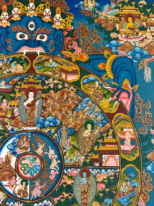 Wheel Of Life Masterpiece Thangka - Art Of Tibet