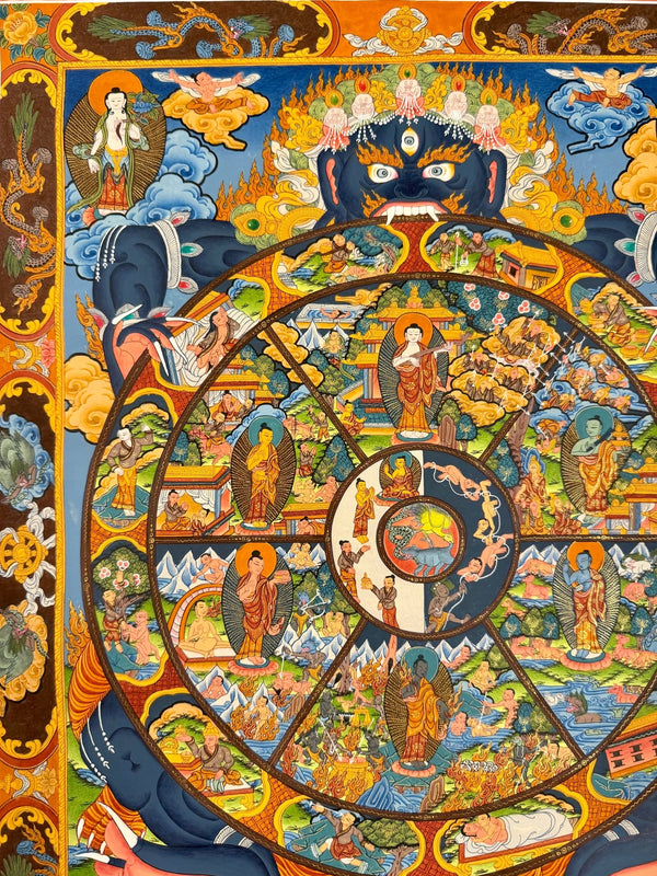 Wheel Of Life Masterpiece Thangka - Art Of Tibet