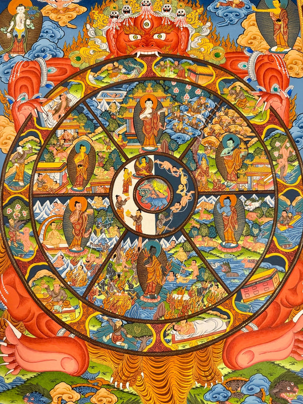 Wheel Of Life Masterpiece Thangka - Art Of Tibet