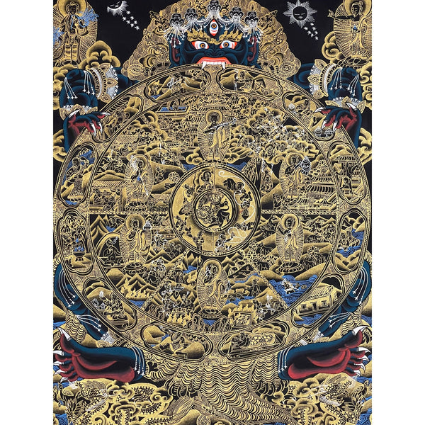 Wheel Of Life Masterpiece Thangka - Art Of Tibet