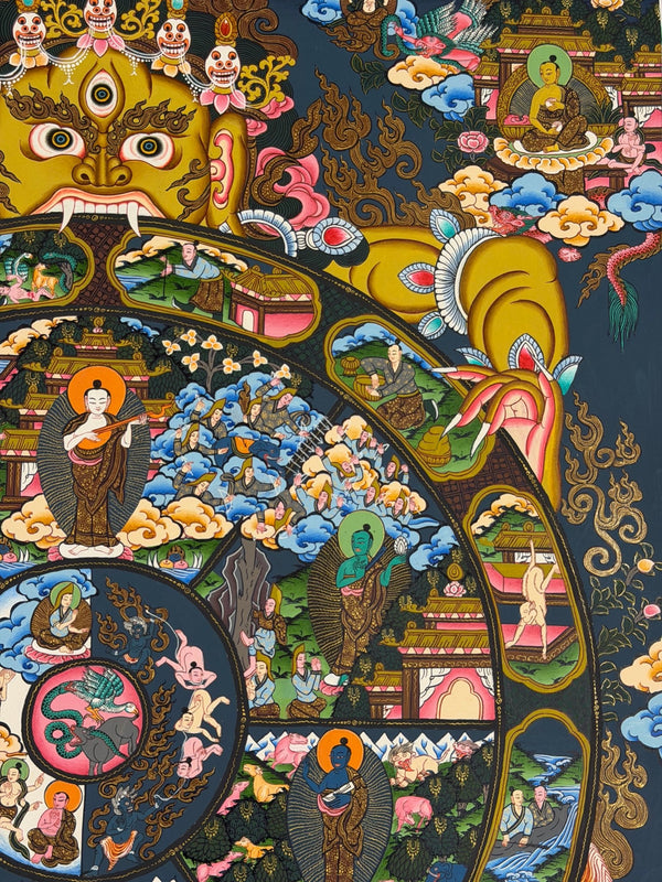 Wheel Of Life Masterpiece Thangka - Art Of Tibet