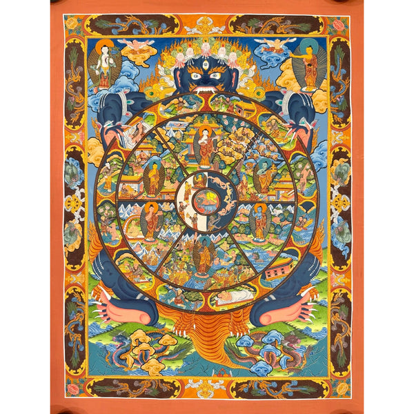 Wheel Of Life Masterpiece Thangka - Art Of Tibet