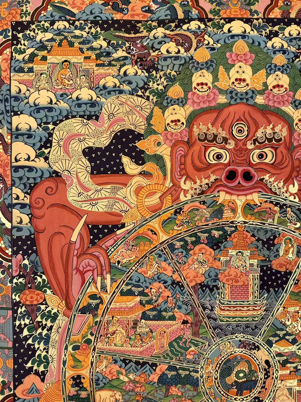 Wheel Of Life Masterpiece Thangka - Art Of Tibet