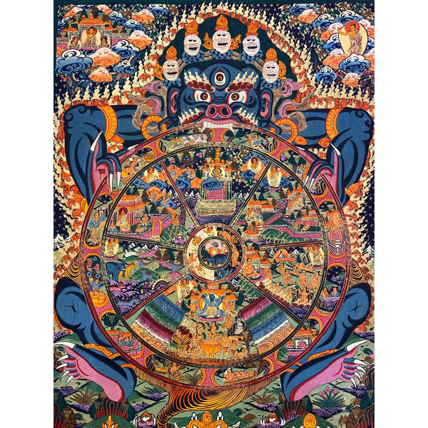 Wheel Of Life Masterpiece Thangka - Art Of Tibet