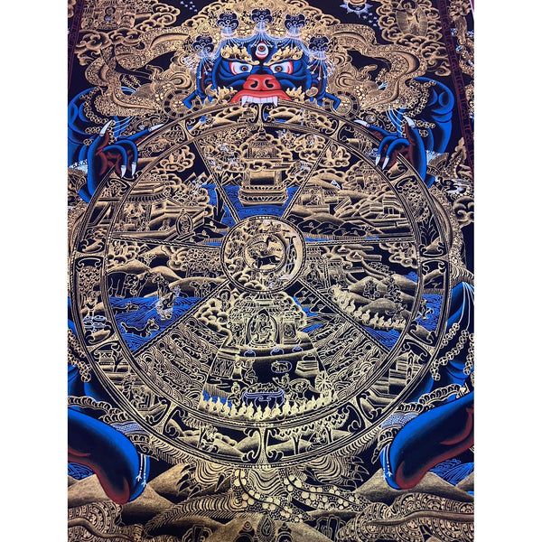 Wheel Of Life Masterpiece Thangka - Art Of Tibet