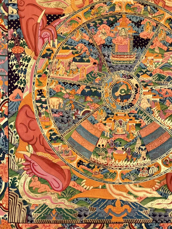 Wheel Of Life Masterpiece Thangka - Art Of Tibet