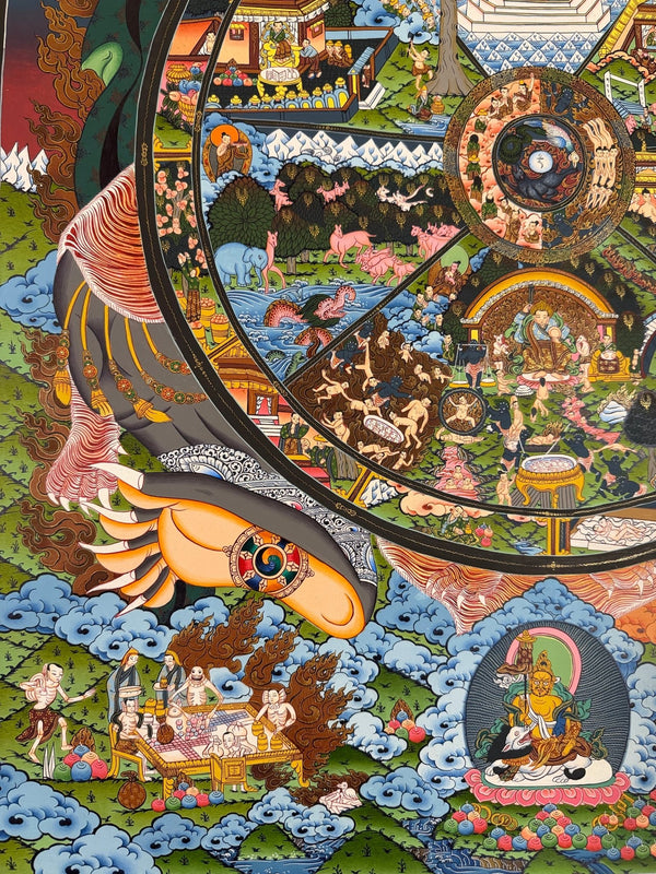 Wheel Of Life Masterpiece Thangka - Art Of Tibet