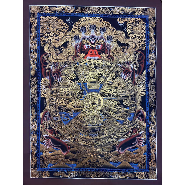 Wheel Of Life Masterpiece Thangka - Art Of Tibet