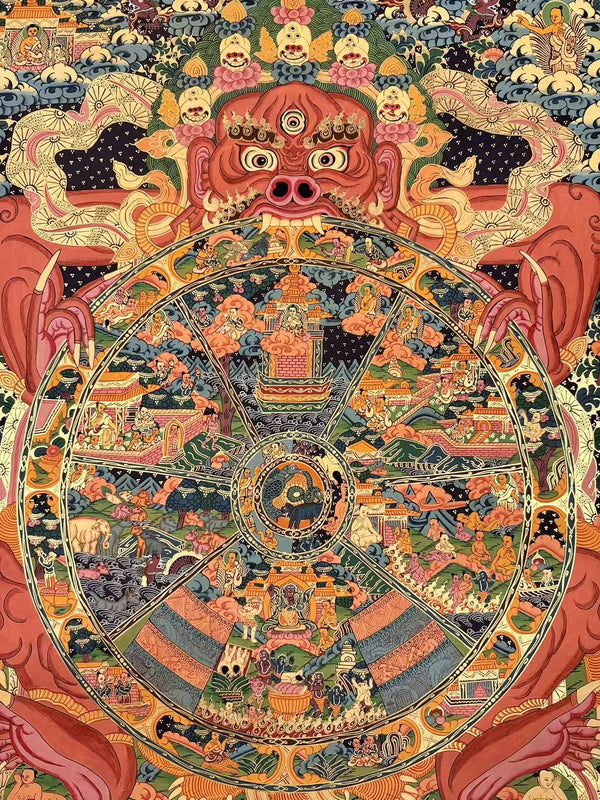 Wheel Of Life Masterpiece Thangka - Art Of Tibet