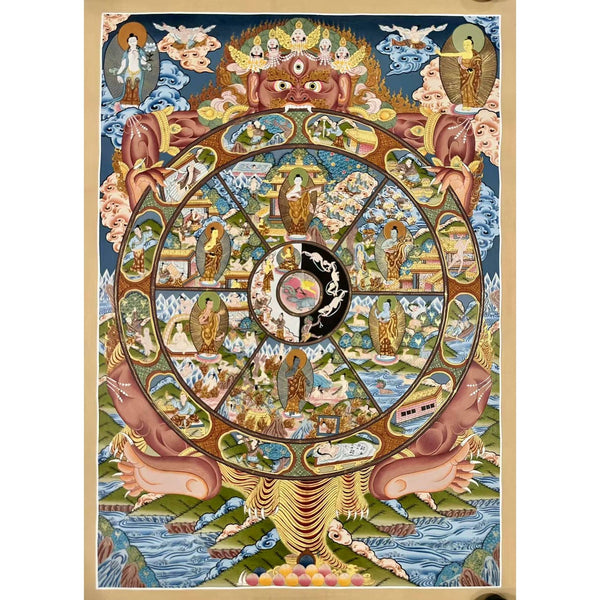 Wheel Of Life Masterpiece Thangka - Art Of Tibet