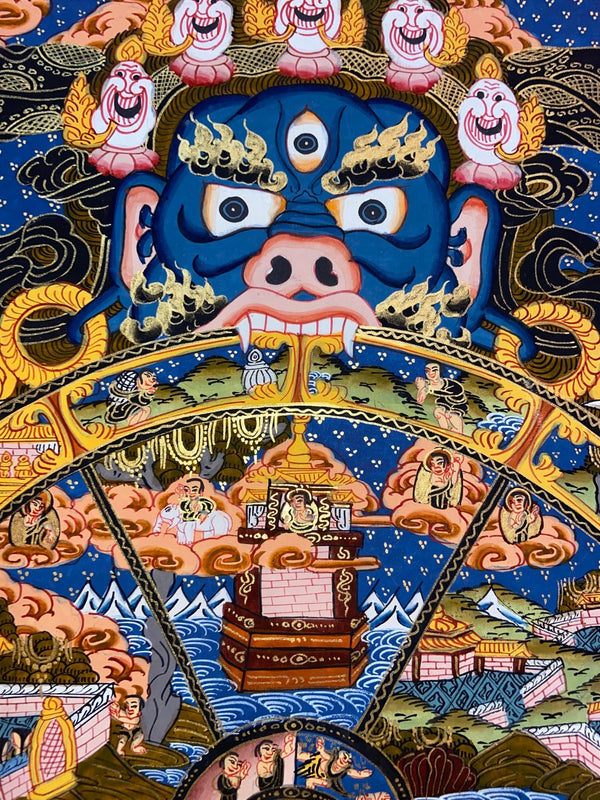 Wheel Of Life Masterpiece Thangka - Art Of Tibet
