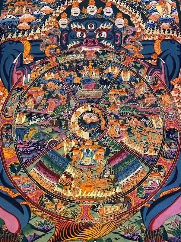 Wheel Of Life Masterpiece Thangka - Art Of Tibet