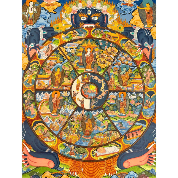 Wheel Of Life Masterpiece Thangka - Art Of Tibet