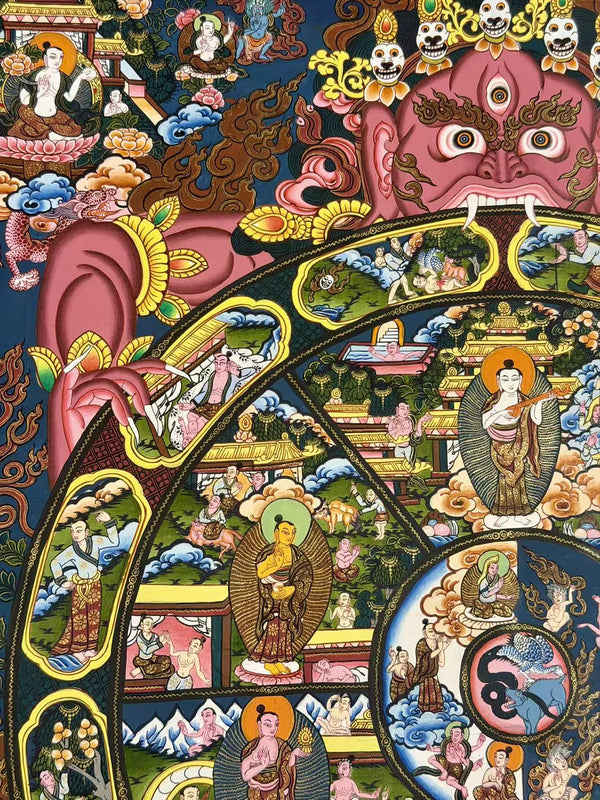 Wheel Of Life Masterpiece Thangka - Art Of Tibet