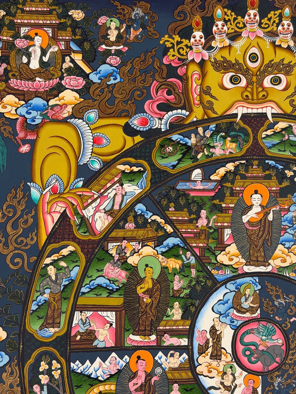 Wheel Of Life Masterpiece Thangka - Art Of Tibet