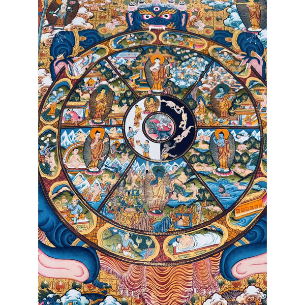 Wheel Of Life Masterpiece Thangka - Art Of Tibet
