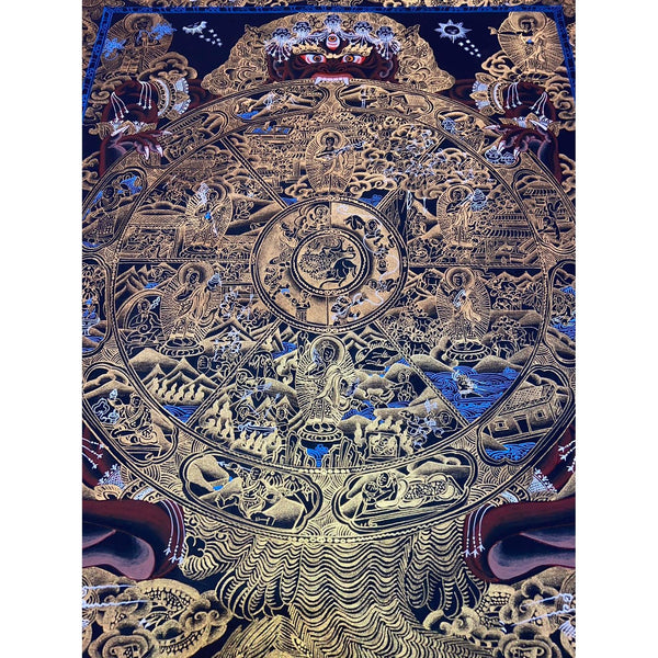 Wheel Of Life Masterpiece Thangka - Art Of Tibet