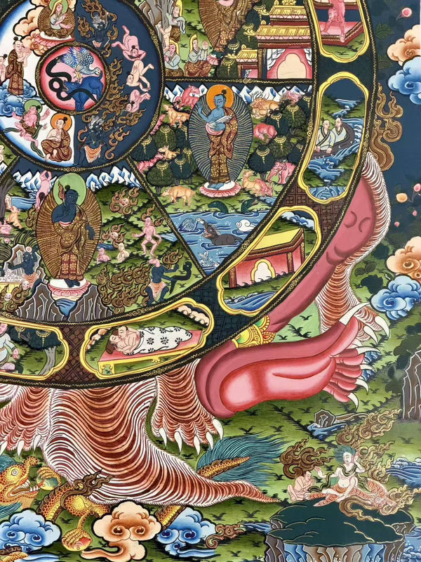 Wheel Of Life Masterpiece Thangka - Art Of Tibet