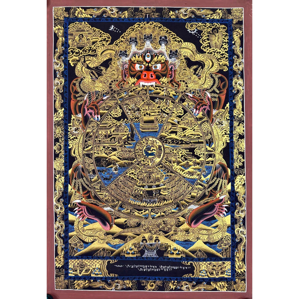 Wheel Of Life Masterpiece Thangka - Art Of Tibet