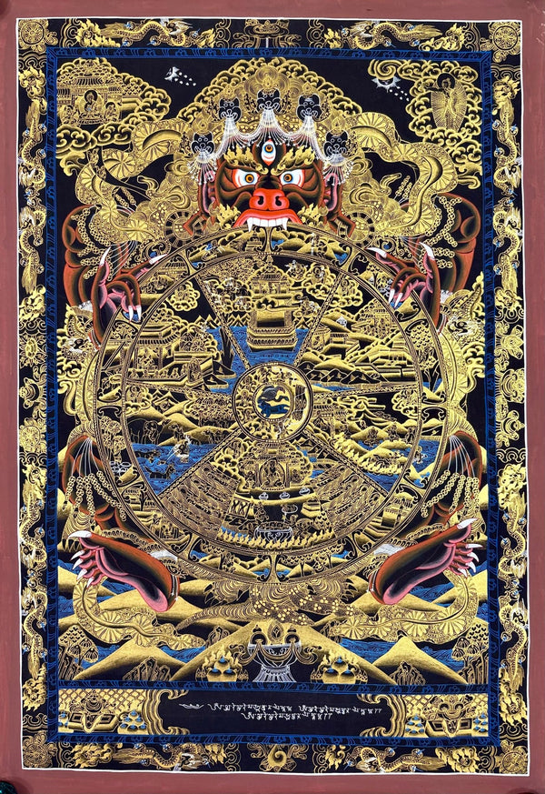Wheel Of Life Masterpiece Thangka - Art Of Tibet