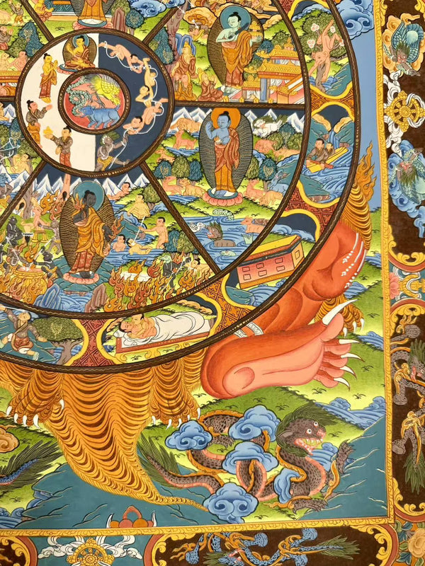 Wheel Of Life Masterpiece Thangka - Art Of Tibet