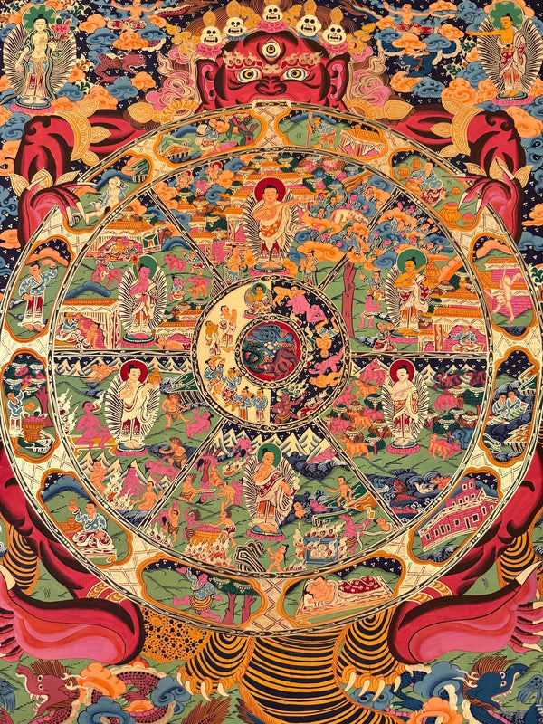 Wheel Of Life Masterpiece Thangka - Art Of Tibet